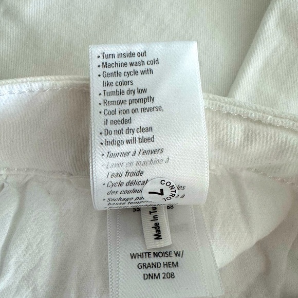 Anthropologie Paige Cindy High Rise Straight Leg Jeans White Noise Wash Size 33 - Picture 14 of 15